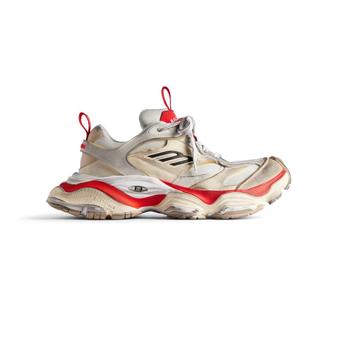 Men’s Cargo Sneaker  in Beige/grey/red - Image 1